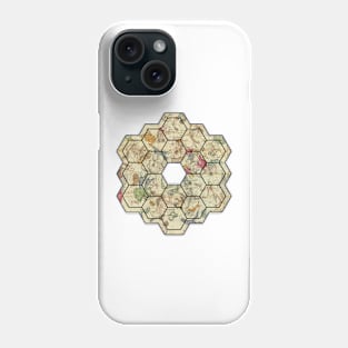 Webb Telescope cut from a 1820 Celestial Map Part 2 Phone Case
