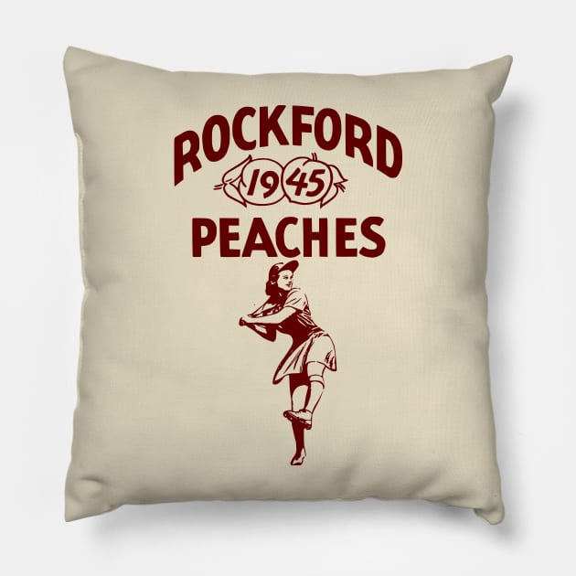 Rockford Peaches Pillow by flimflamsam