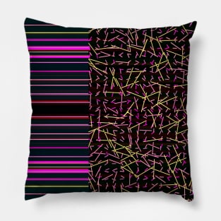 Mikado - Purple Yellow Black Pillow