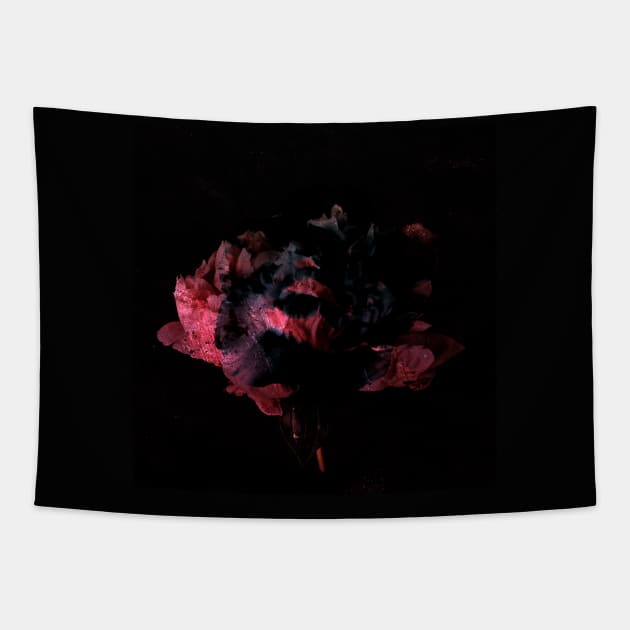 Dark floral #5 Tapestry by LaVolpeDesign