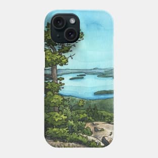Cadilac Mountain View in Acadia National Park Phone Case