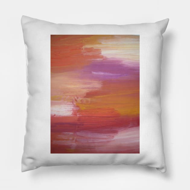 Pinks abstract Pillow by Jonesyinc