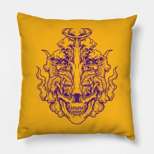 mushroom explosion skull Pillow