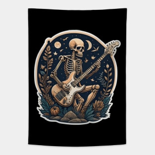 Guitar Player Skeleton - Guitarist Gift Tapestry