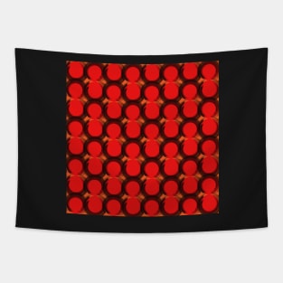 retro red pop art polka dot design Tapestry