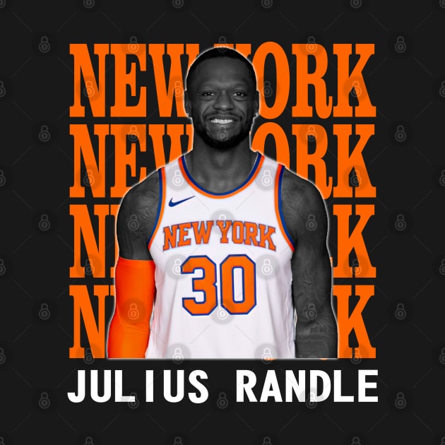 New York Knicks Julius Randle 30 by Thejockandnerd