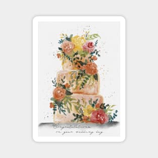 Congratulations Wedding Greeting Card Magnet