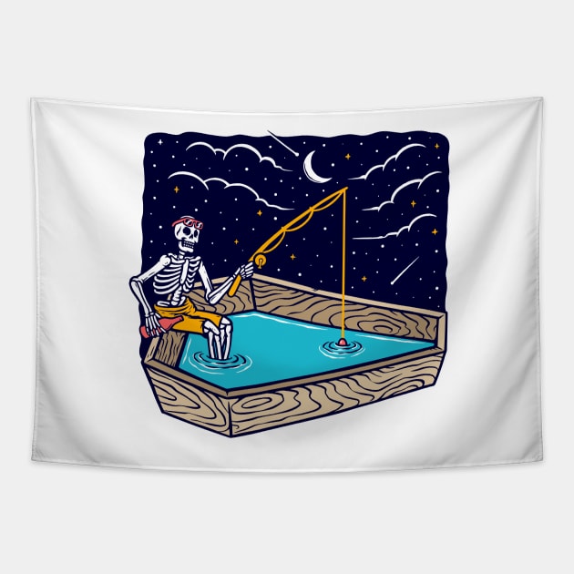 Death won’t stop me from hanging out Tapestry by Dawaly