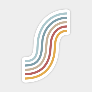 Retro Rainbow Wave Magnet