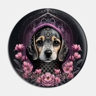 Goth Beagle Pin