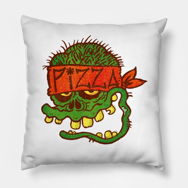 Pizza Thrash Pillow by pizzapunk