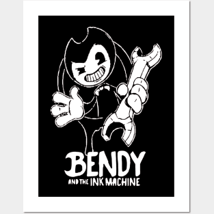 FNF INDIE CROSS - BATIM Nightmare Bendy Despair art - Bendy - Magnet