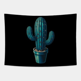 Blue cactus Tapestry