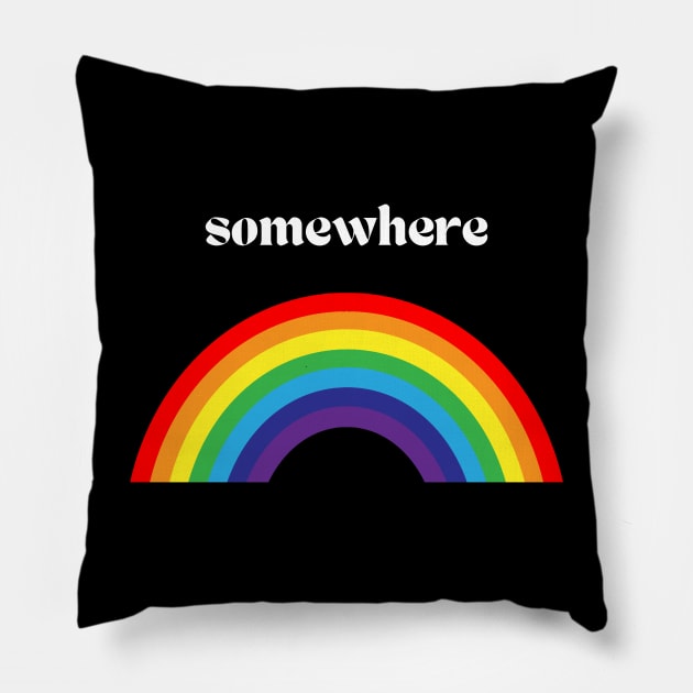 Somewhere over the Rainbow Pillow by Printed Passion