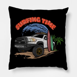 4Runner Toyota Surfing Time Holiday - White Pillow