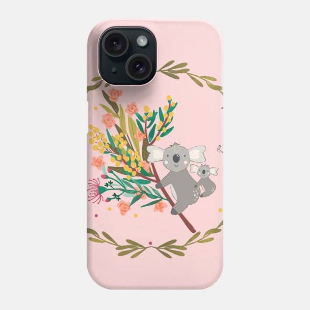 Mama Baby Koala Phone Case by Guncha Kumar