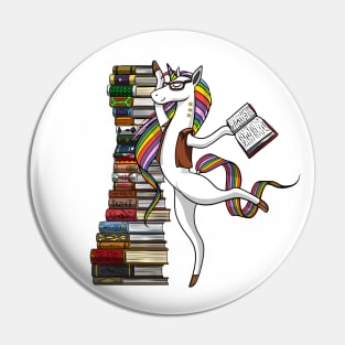 Unicorn Librarian Pin