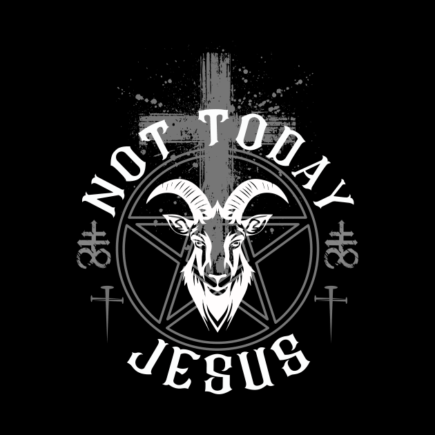 Not today Jesus Satan goat by CoolFuture