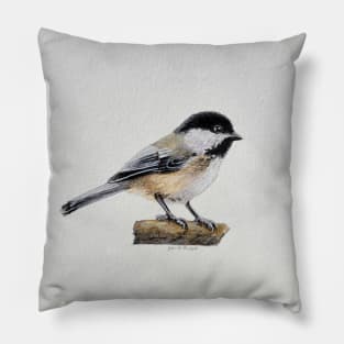 Chickadee Drawing 4 Pillow