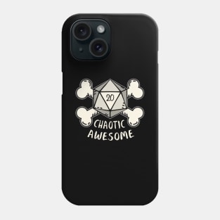 Chaotic Awesome RPG Alignment Skull Dice Phone Case