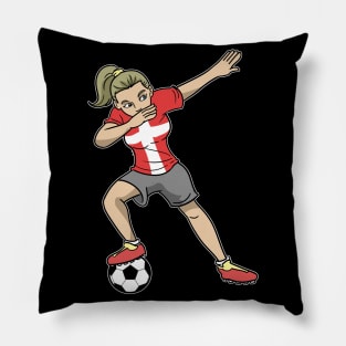 Soccer Denmark Soccer Player Girls Pillow