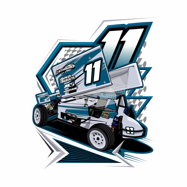 Mallory Bontrager Winged Sprint Car Racing by Aiqkids Design