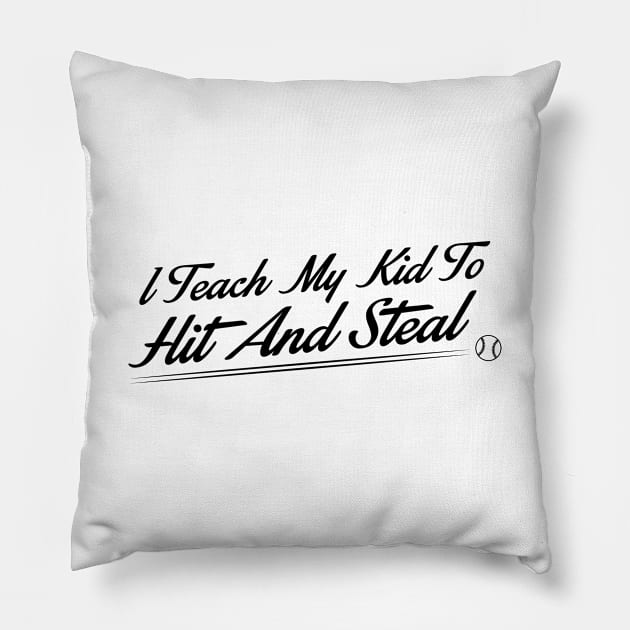 I teach my kid to hit and steal Pillow by nektarinchen