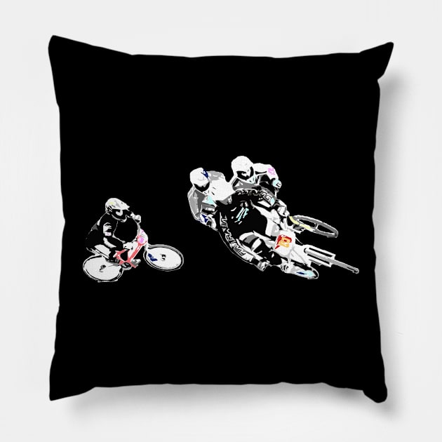 bmx Pillow by rickylabellevie