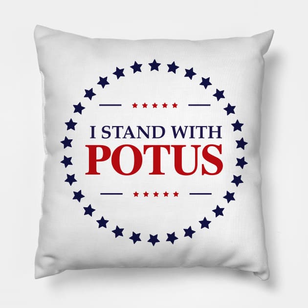 i stand with potus Pillow by Coron na na 
