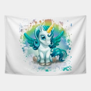 unicorn under the rainbow Tapestry