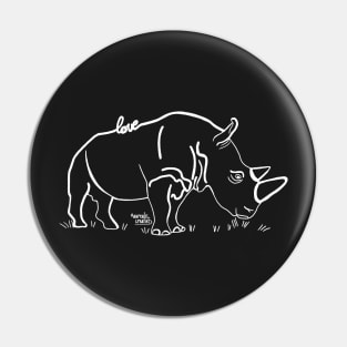 Love animals - Rhino Pin