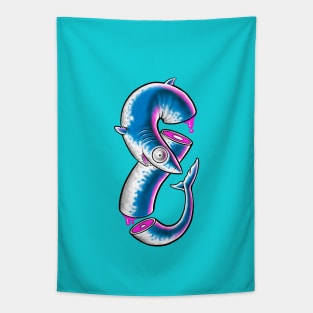 Infinity shark loop Tapestry