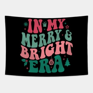 In My Merry And Bright Era Christmas Santa Xmas Groovy Retro Tapestry