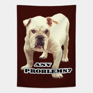 Angry bulldog Tapestry