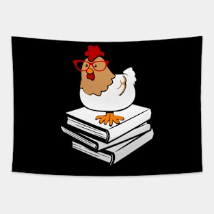 Chicken Book Nerd Love Reading Farm Tapestry