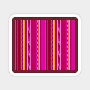 Pink Funky Stripes Magnet