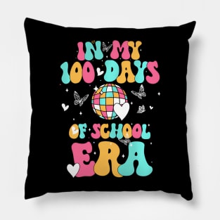 In My 100 Days Of School Era Student Teacher Groovy Pillow