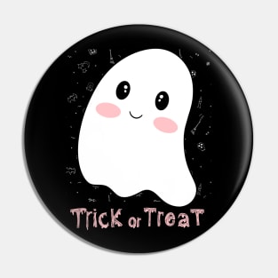 Trick or treat Funny cute Scary ghost Halloween cute scary little ghost Pin