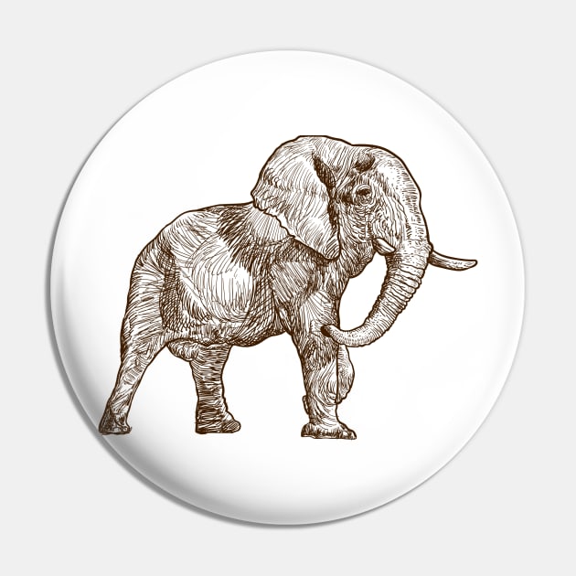 Elephant Sketch Pin by Mulyadi Walet