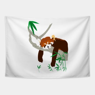 Snoozing Red Panda Tapestry