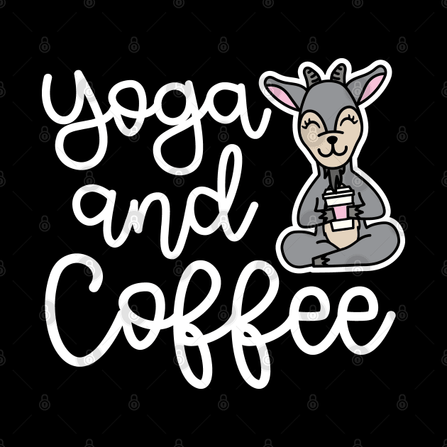 Yoga and Coffee Goat Yoga Fitness Funny by GlimmerDesigns