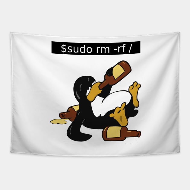 Funny Linux Command - Funny Linux shirts Linux Tux t-shirt Tapestry by it-guys