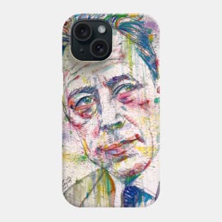 ALBERT CAMUS watercolor portrait .5 Phone Case