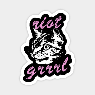 Riot Grrrl t shirt cat Magnet