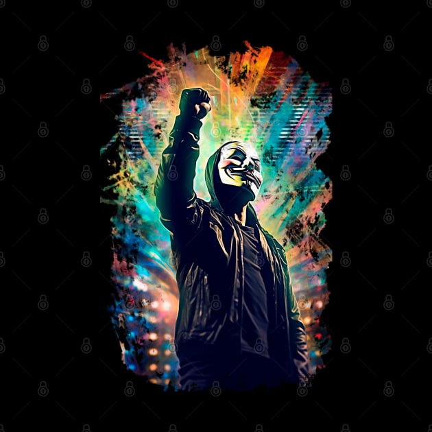 Revolutionary Spirit: Anonymous Fist of Freedom T-Shirt by Layer8