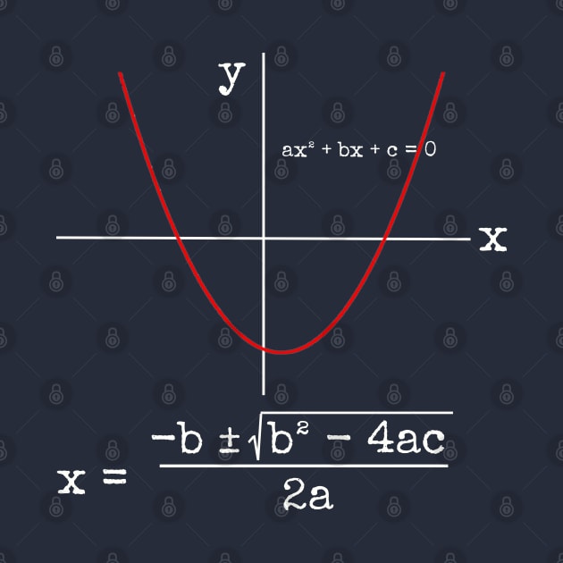 Quadratic formula by Among the Leaves Apparel