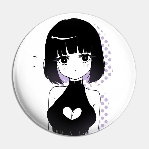 Gothic Anime Girl Pin by spiderprincess