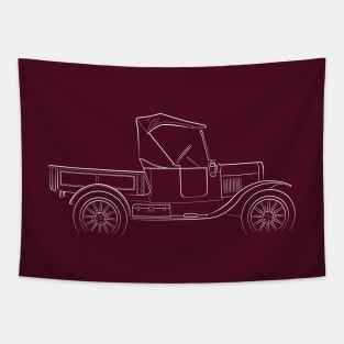 1925 Ford Model T - profile stenil, white Tapestry