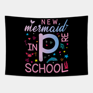 New Mermaid In Preschool Happy Student Senior Back To School Tapestry