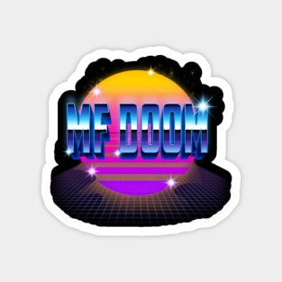 Retro Pattern Mf Doom 80s 90s Birthday Vintage Style Magnet